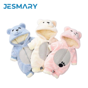 Jumpsuit Dài Tay Hình Gấu Mùa Đông Cho Bé